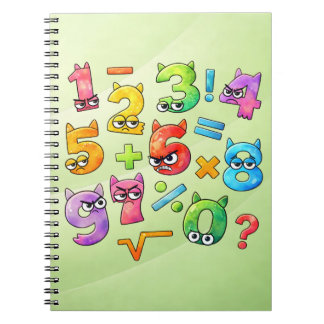 Colourful Maths Numbers Notebook for Primary Schoo Notizblock