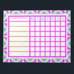 Colourful Mother’s Day Gift Weekly Planner Tracker Notizblock<br><div class="desc">Colourful Mother’s Day Gift Weekly Planner Tracker Notepad. A bright and bold weekly checklist for mum’s to keep track of their never ending todo lists. In neon pink, blue and green. Buy as a present for your mam, mom, mother or step-mum. Use to plan what to do or as tracker...</div>