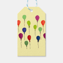 Colourful party balloons geschenkanhänger