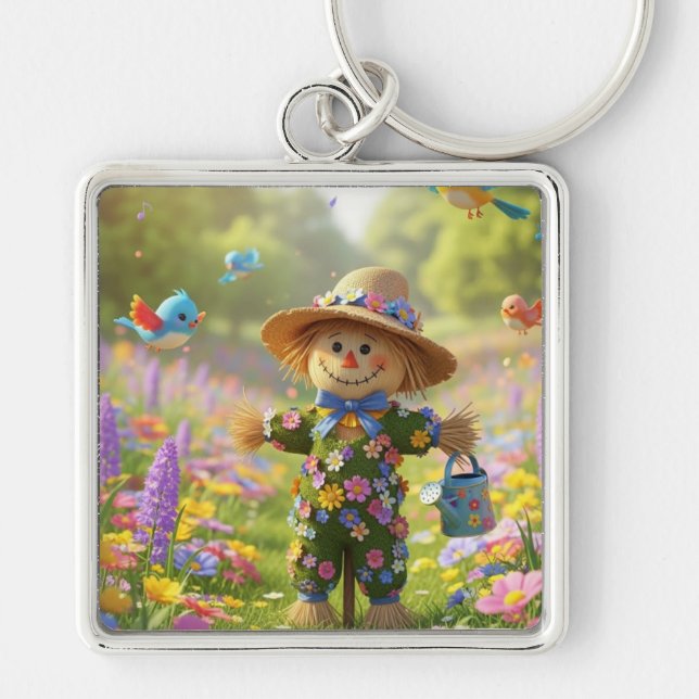 Colourful Scarecrow Keyring Schlüsselanhänger (Vorne)