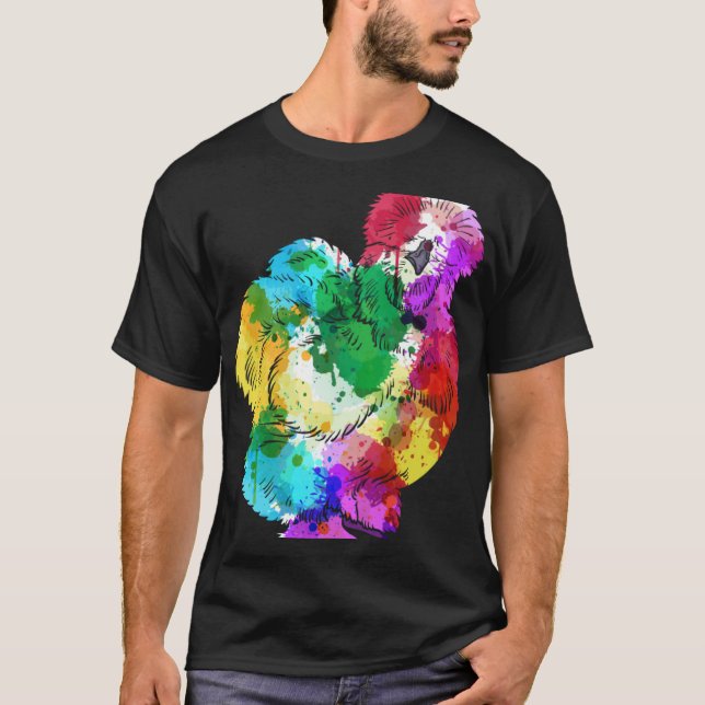 Colourful Silk Chicken Fan Animal T-Shirt (Vorderseite)