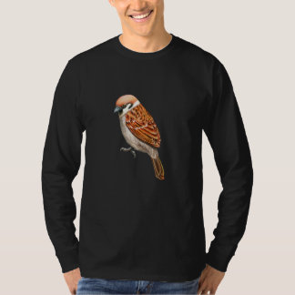 Colourful Sparrow House Sparrow Bird Men Women T-Shirt