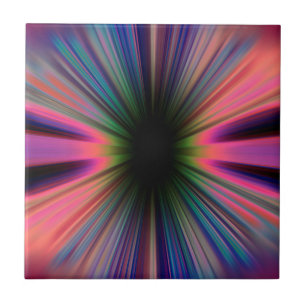 Colourful sunburst rays fliese