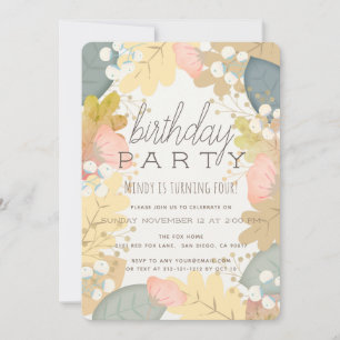 Colours d'automne Feuillage floral Invitation d'an