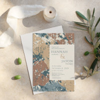 Colours d'automne Feuilles bio Invitation Abstrait