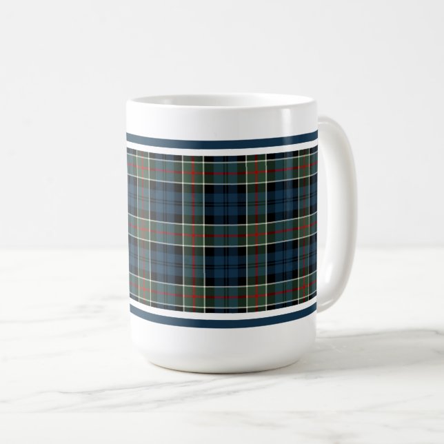 Colquhoun - Calhoun Clan Tartan Kaffeetasse (VorderseiteRechts)