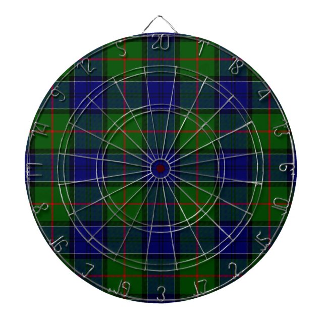 Colquhoun Tartan Blau kariert Dartscheibe (vorne)