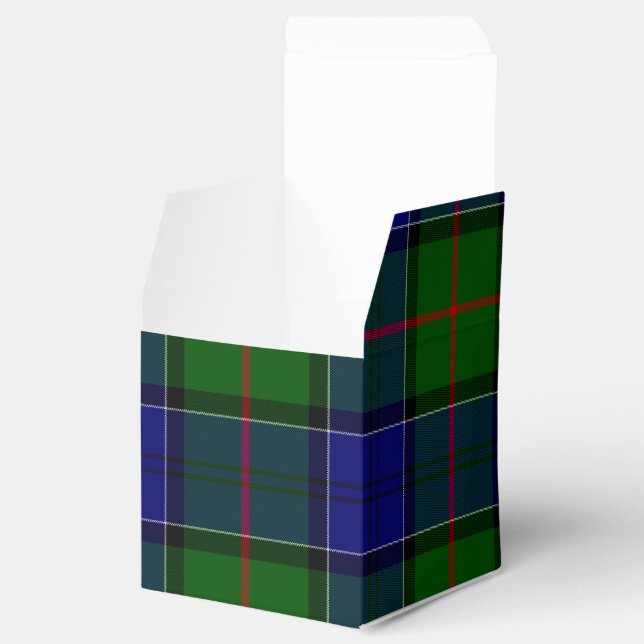 Colquhoun Tartan Blau kariert Geschenkschachtel (Geöffnet)