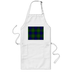 Colquhoun Tartan Blau kariert Lange Schürze