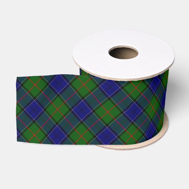 Colquhoun Tartan Blau kariert Ripsband (Spule)