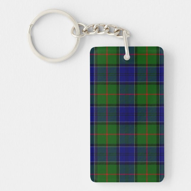 Colquhoun Tartan Blau kariert Schlüsselanhänger (Vorderseite)