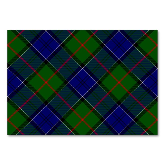 Colquhoun Tartan Blau kariert Tischnummer (Vorderseite)