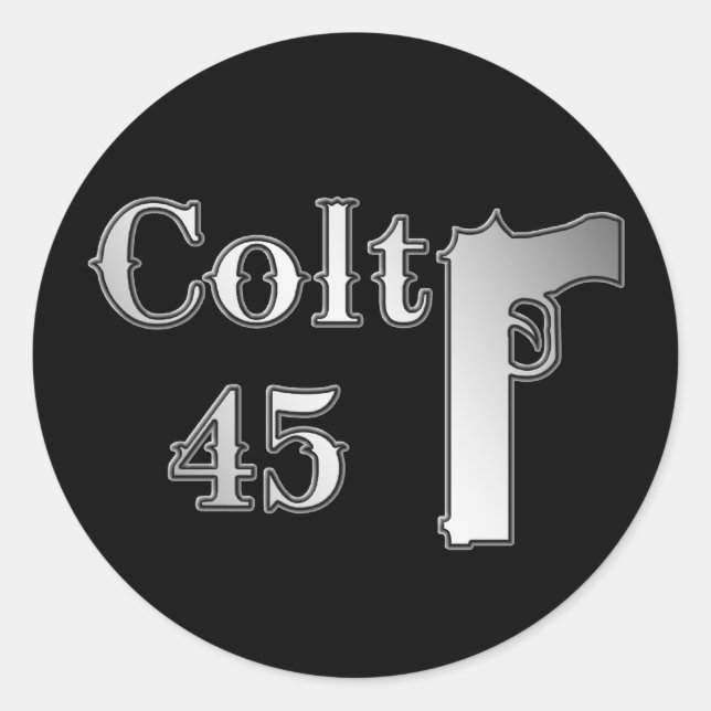 Colt 45 runder aufkleber (Vorderseite)
