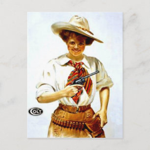 "Colt Cowgirl" Western-Postkarte Postkarte