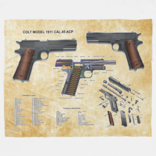 COLT-PISTOL 1911 FLEECEDECKE