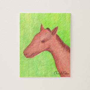 Colt Pony Horse in Aquarellmalerei, Puzzle