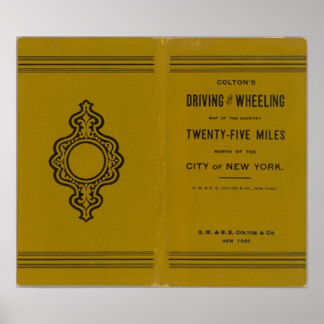 Colton's Karte für das Führen und Rädern der USA 3 Poster (Vorne)