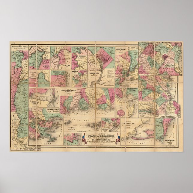 Coltons Pläne für US-Häfen Poster (Vorne)