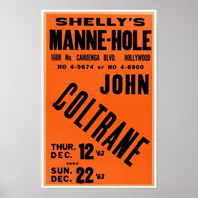 Coltrane Live Jazz Vintage Poster (Vorne)