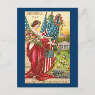 Columbia beobachtet Vintagen Gedenktag Postkarte