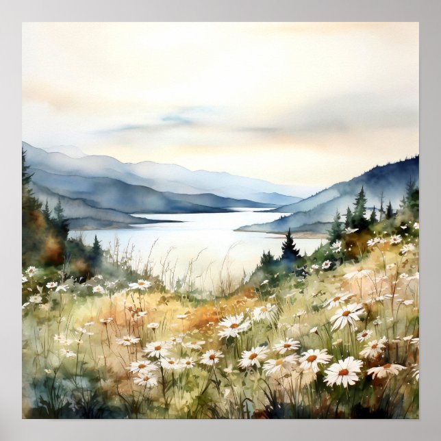 Columbia Gorge Painting Art Print Poster (Vorne)