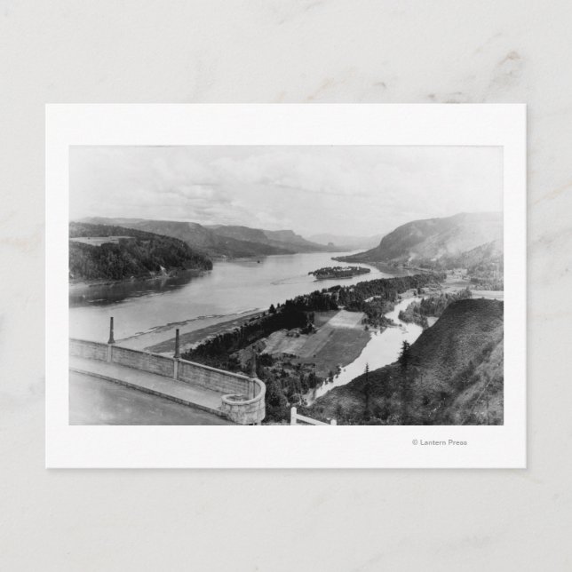 Columbia Gorge View aus Vista House Foto Postkarte (Vorderseite)