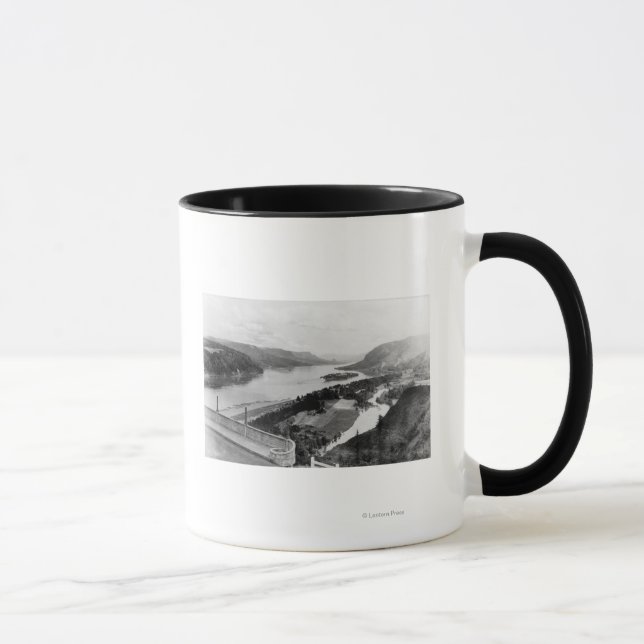 Columbia Gorge View aus Vista House Foto Tasse (Rechts)