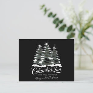 Columbia Inn Pine Tree Vermont A White Christmas Feiertagspostkarte