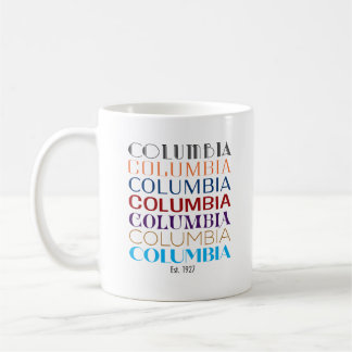 Columbia-Logo, Jahrzehnte-Kaffeetasse Kaffeetasse