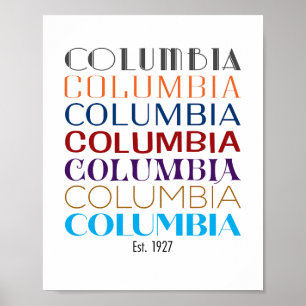 Columbia-Logo, Jahrzehnte (Matte Print) Poster