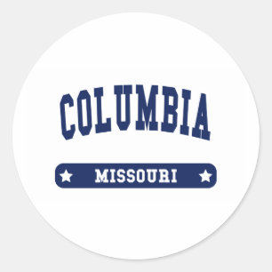 Columbia Missouri Uni Style T T-Shirts Runder Aufkleber