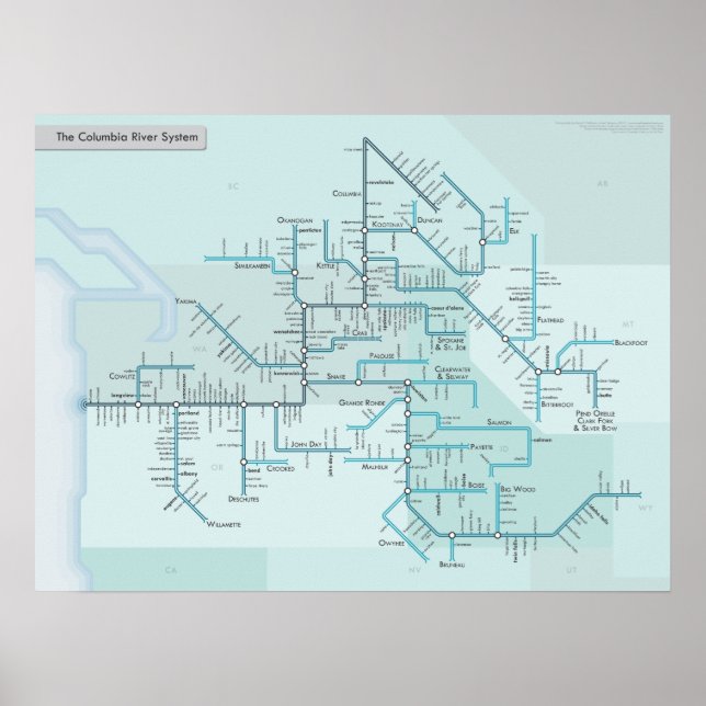 Columbia River 18 Zoll x 24 Zoll Poster (Vorne)