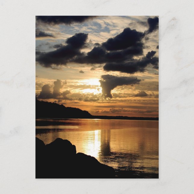 Columbia River Amber Glow of Twilight Postcard Postkarte (Vorderseite)