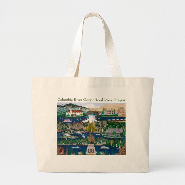 Columbia River Gorge Large Tote Bag Jumbo Stoffbeutel (Vorne)