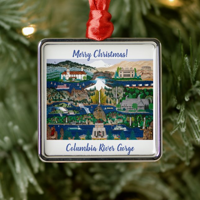 Columbia River Gorge Ornament Aus Metall (Baum)