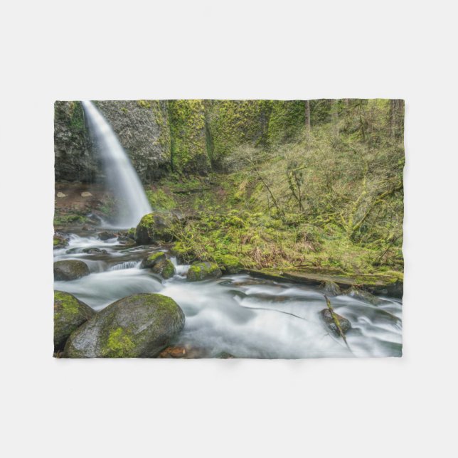 Columbia River Gorge, Ponytail Falls Fleecedecke (Vorderseite (Horizontal))