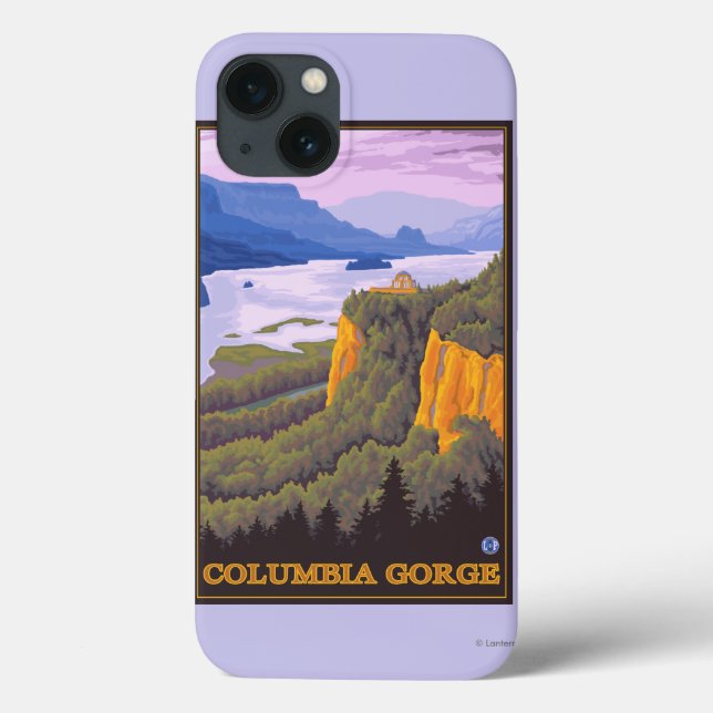 Columbia River Gorge Scene mit Crown Point Case-Mate iPhone Hülle (Rückseite)