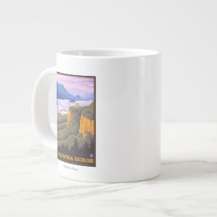 Columbia River Gorge Scene mit Crown Point Jumbo-Tasse