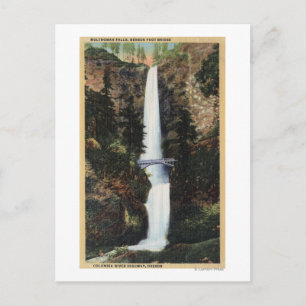 Columbia River, OR - Multnomah Falls und Benson Postkarte