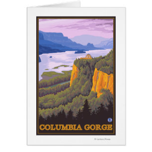 Columbia River Schlucht-Szene mit Kronen-Punkt