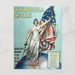 Columbia ruft postkarte
