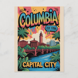 Columbia SC Graffiti Urban Reiseplakat Postkarte