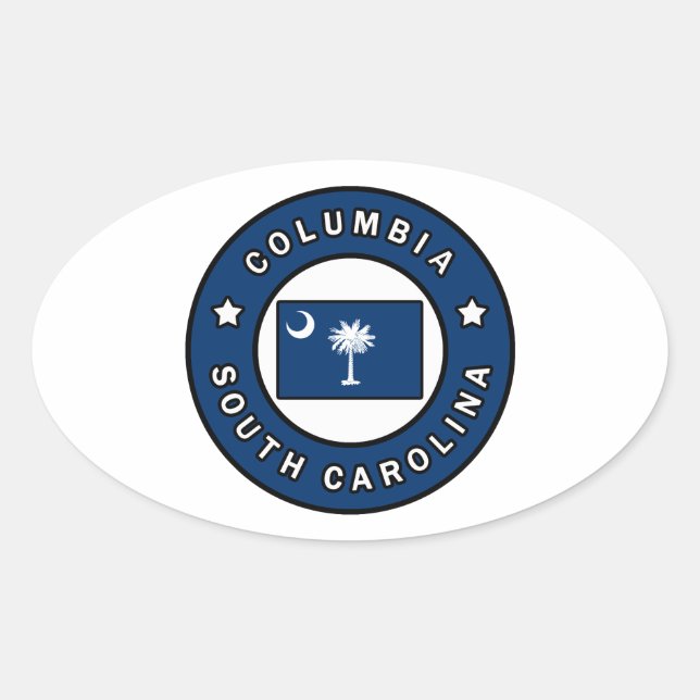 Columbia South Carolina Ovaler Aufkleber (Vorderseite)