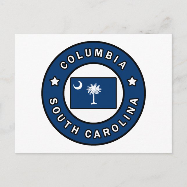 Columbia South Carolina Postkarte (Vorderseite)