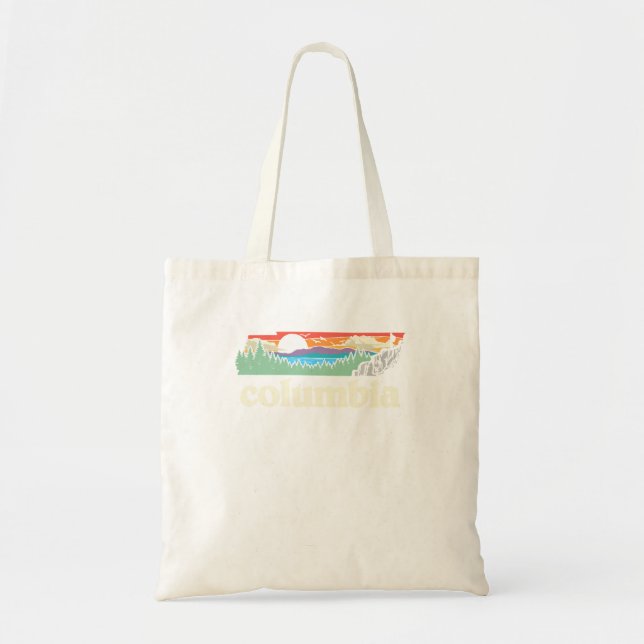 Columbia Tennessee im Freien Retro Nature Graphic Tragetasche (Vorne)
