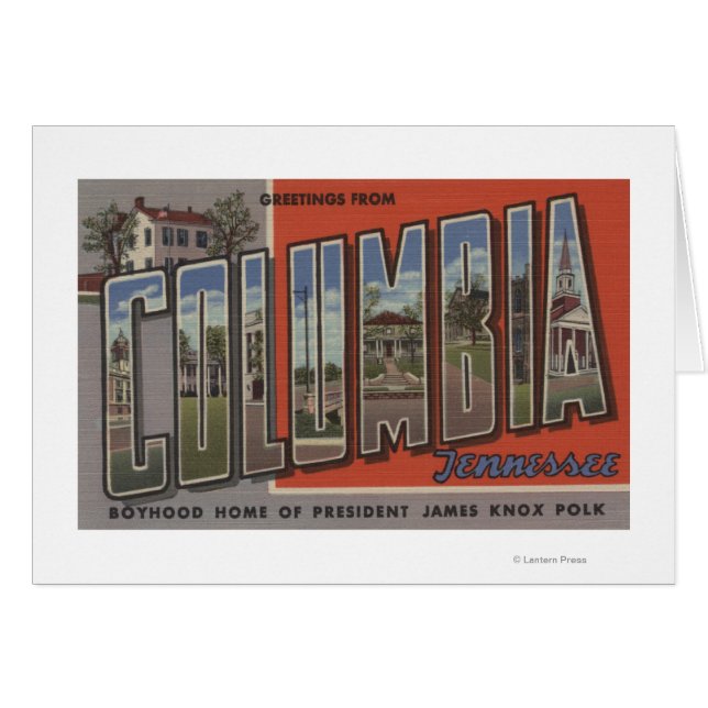 Columbia, Tennessee - Scènes de grandes lettres (Devant horizontal)
