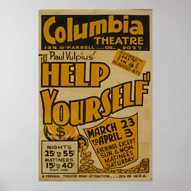 Columbia Theater Vintage Poster (Vorne)
