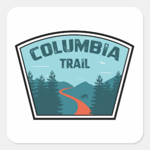 Columbia Trail New Jersey Quadratischer Aufkleber