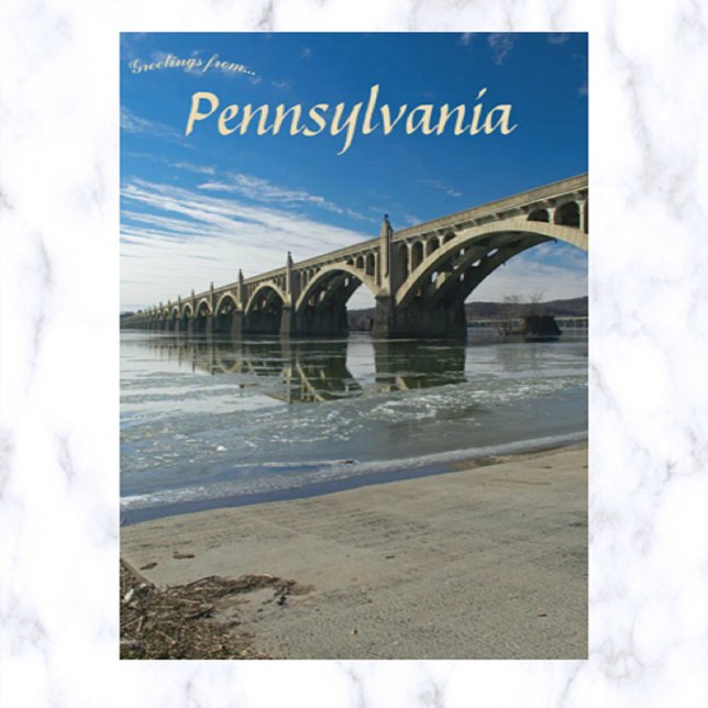 Columbia Wrightsville Bridge Columbia Pennsylvania Postkarte (Von Creator hochgeladen)