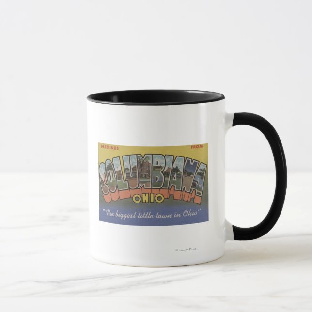 Columbiana, Ohio - Großbuchstaben - Szenen Tasse (Rechts)
